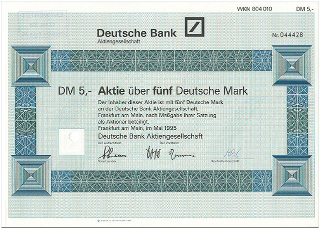 Aktien Der Deutschen Bank